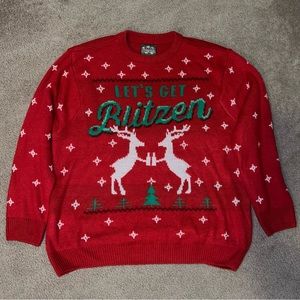 Ugly Christmas Sweater - Let’s Get Blitzen - XL